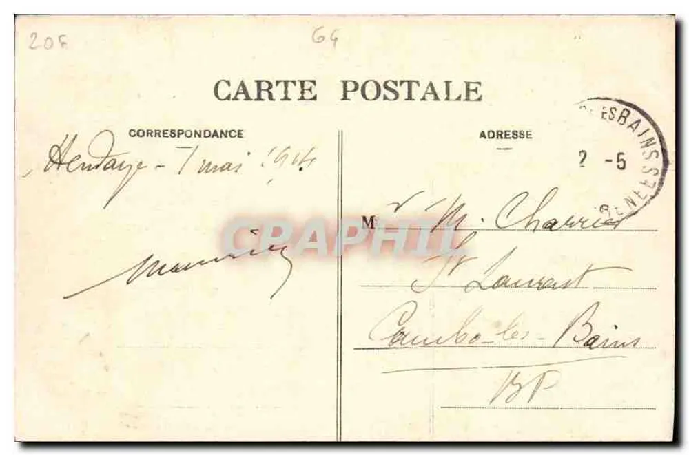 Panorama von Fontarabie, Hendaye, Saint-Jean-de-Luz, der Côte-d'Argent — M. D. — n°28 - Rückseite