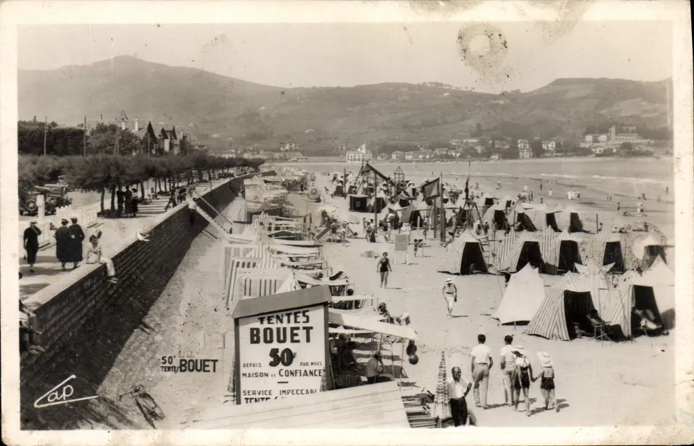 Hendaye - A Praia em direção à Espanha — C.A.P. — 73 - Frente