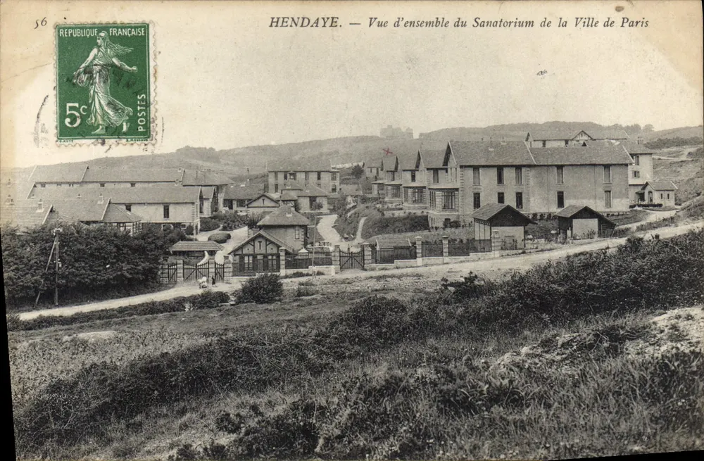Hendaye — Übersicht des Sanatoriums der Stadt Paris — unbekannter Verlag, Nr. 56 - Vorderseite