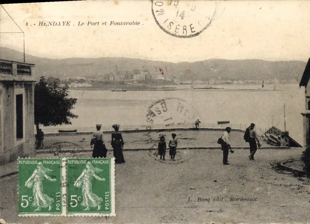 Hendaye. O Porto e Fontarabie — L. Bosq editor. Bordeaux - Frente