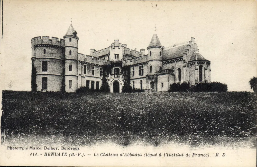 Schloss Abbadia — Hendaye (B.P.) — Phototypie Marcel Delboy, Bordeaux — Nr. 444 - Vorderseite