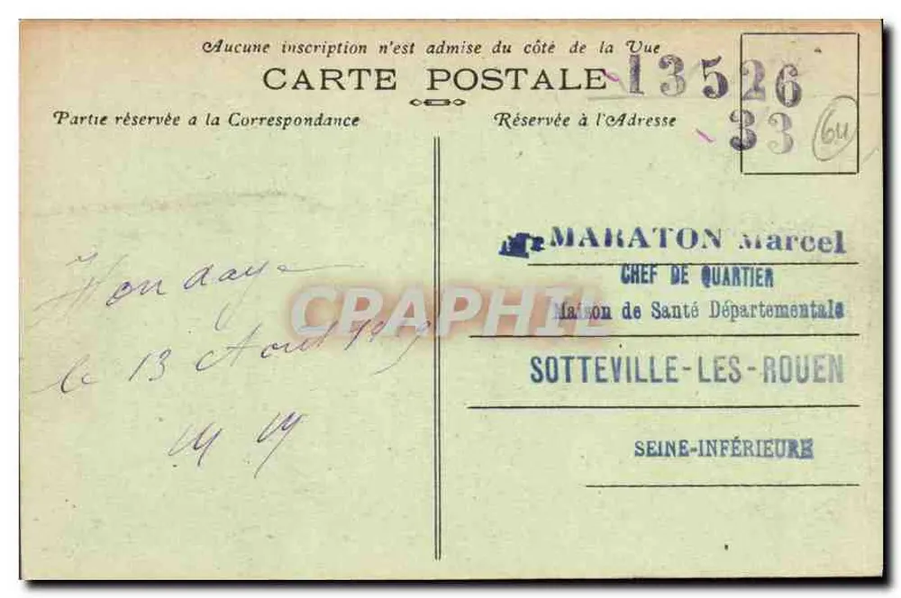 Schloss Abbadia — Hendaye (B.P.) — Phototypie Marcel Delboy, Bordeaux — Nr. 444 - Rückseite