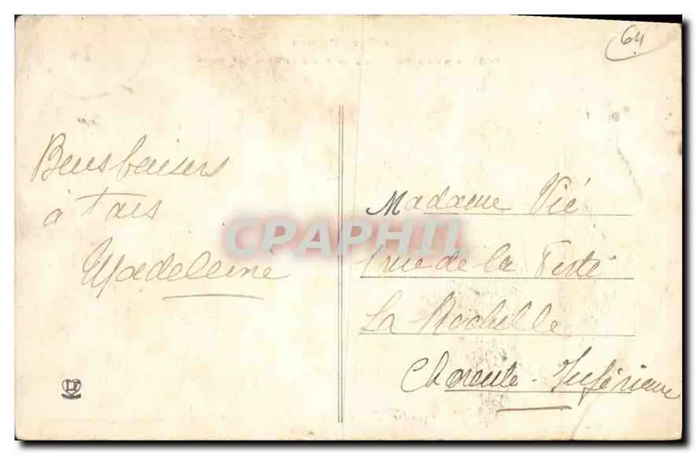 Hendaye - Ecke Strand und spanische Küste — La Côte Basque — anonymer Verleger, Nr. 1465 - Rückseite