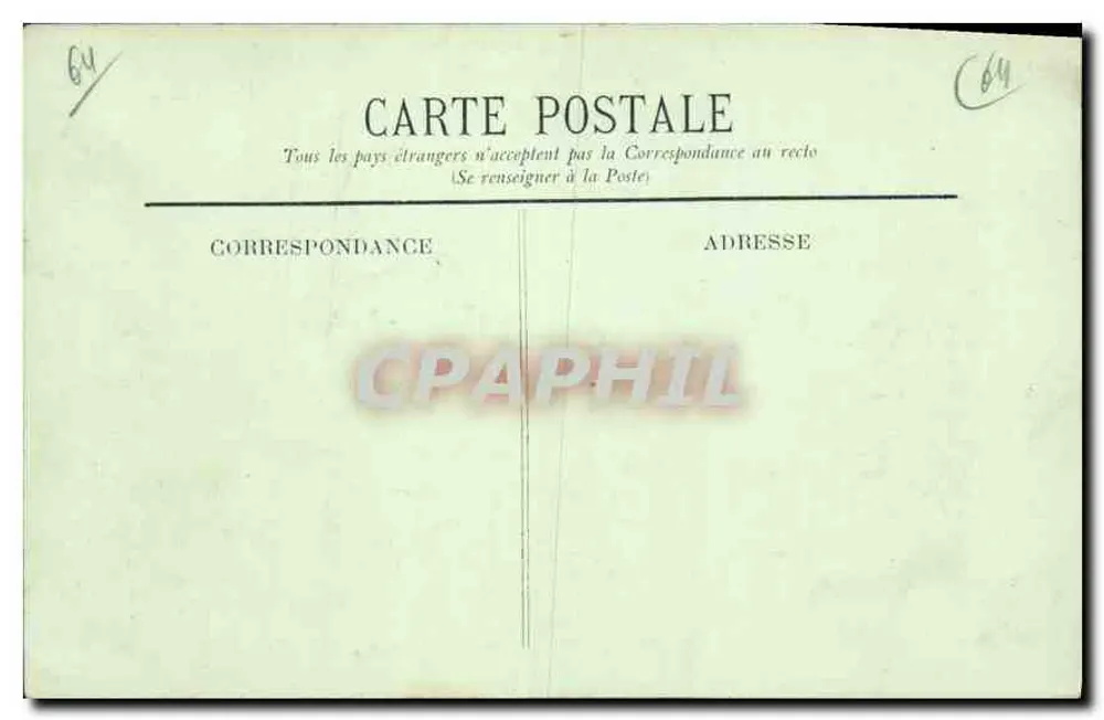 Hendaye — A Praia e o Cassino — Coleção Gorce, editor Paris - Verso