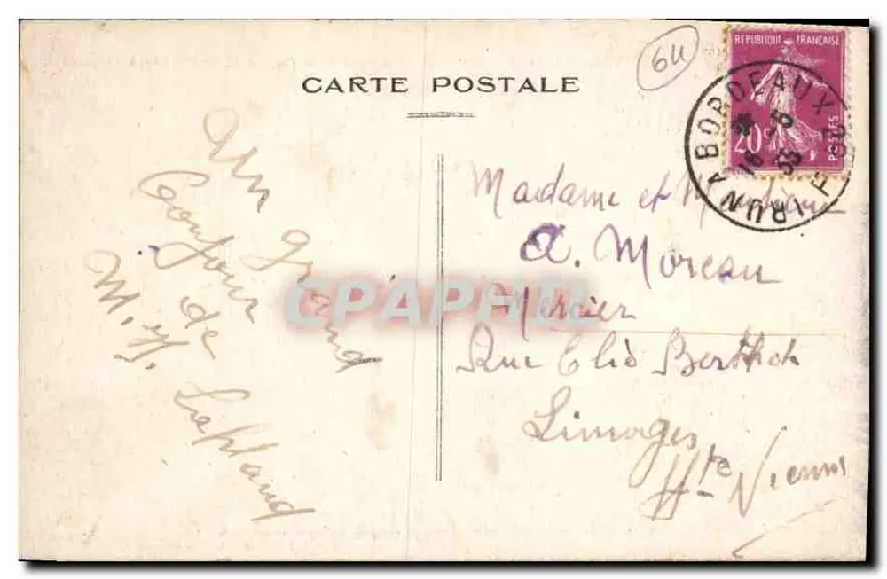 Hendaye (B.P.) — Strand, Boulevard de la Plage und FUENTERRABIA (Spanien) — Edit. J.-B. Cournot, Tabac Souvenirs - Rückseite