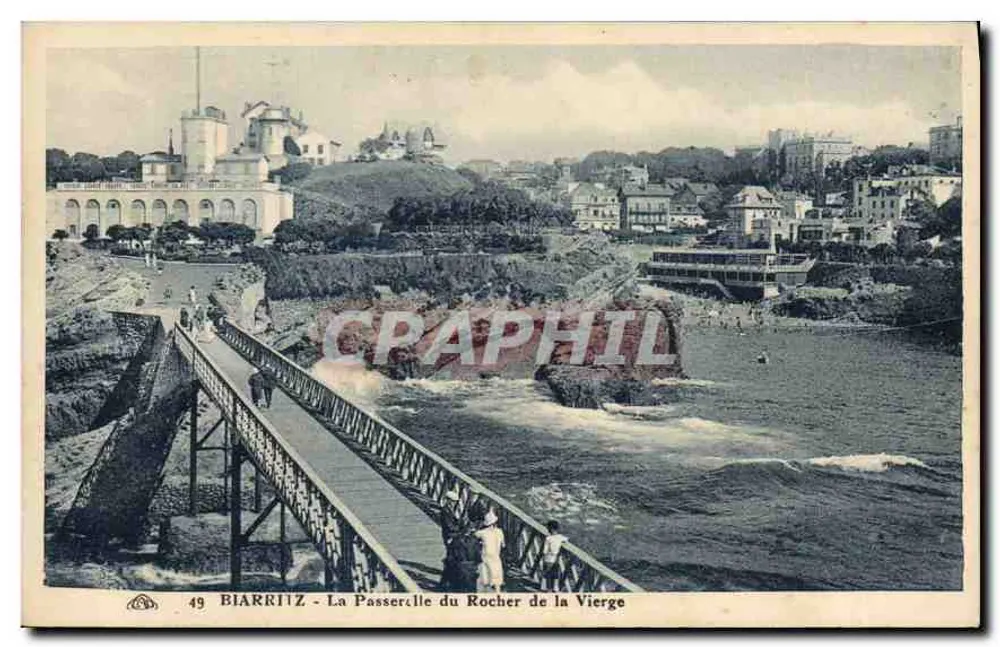 Biarritz - Die Brücke des Rochers de la Vierge — Nr. 49 — Verleger C. Albaoienne - Vorderseite