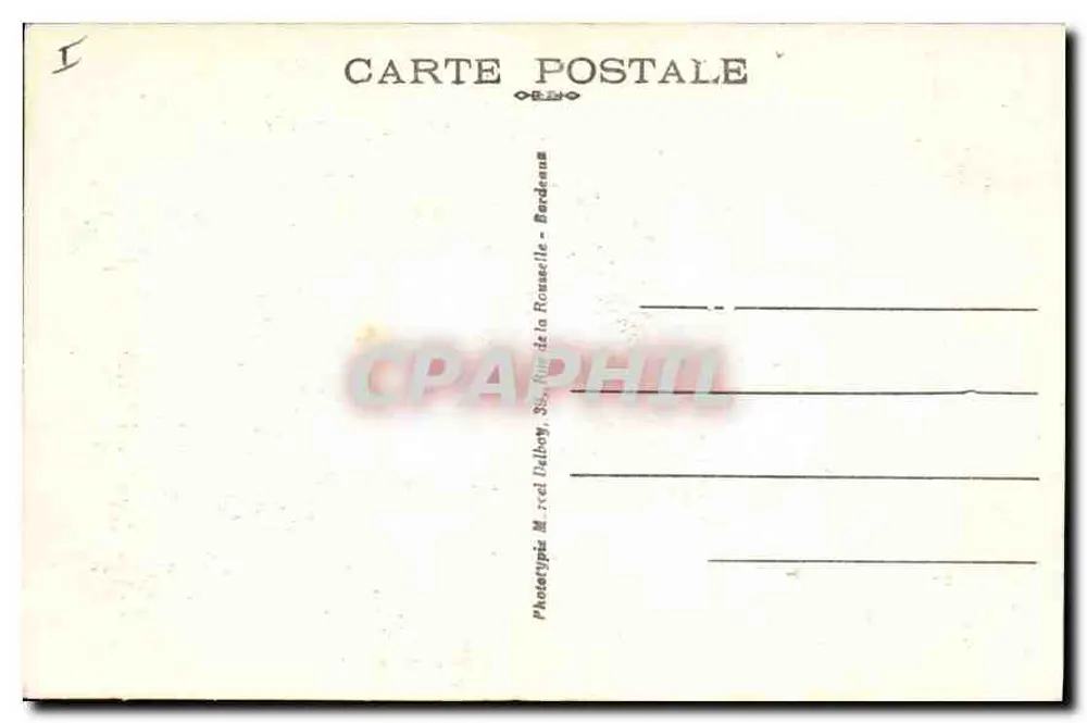 Biarritz (B.P.) — Efeito do Mar sobre uma Rocha — M. D. n° 221 - Verso