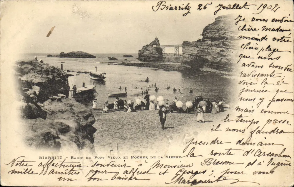 Biarritz - Bäder am alten Hafen und Felsen der Jungfrau — Verlag Biarritz, Seriennummer nicht sichtbar - Vorderseite