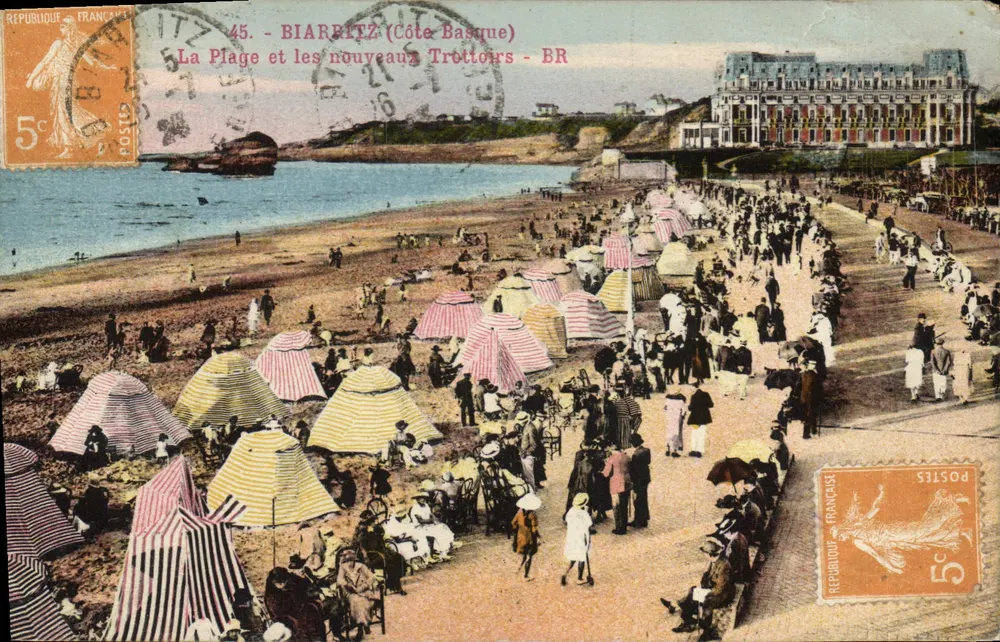 Biarritz (Côte Basque) — Die Strand und die neuen Gehwege - BR — Bloc Rires, Verlag - Vorderseite