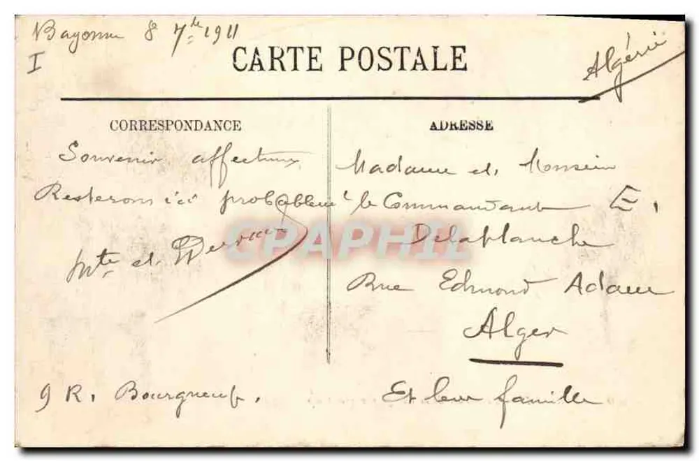 Biarritz — Der Felsen der Jungfrau bei stürmischem Wetter — LL. n°290 - Rückseite