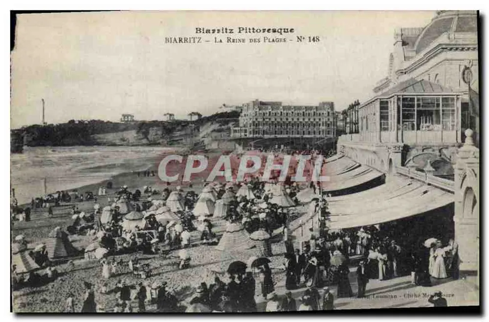 Biarritz — La Reine des Plages — N° 148 — Éditeur Biassitz Pittoresque - Recto