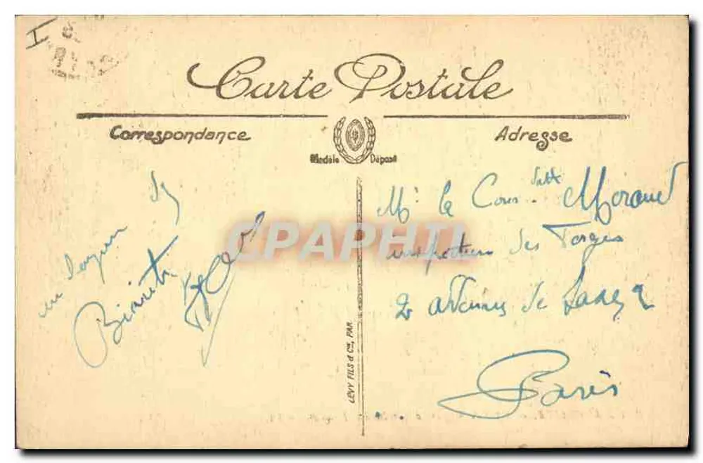 Biarritz — Efeito de Ondas na Costa dos Basques — LL - Verso