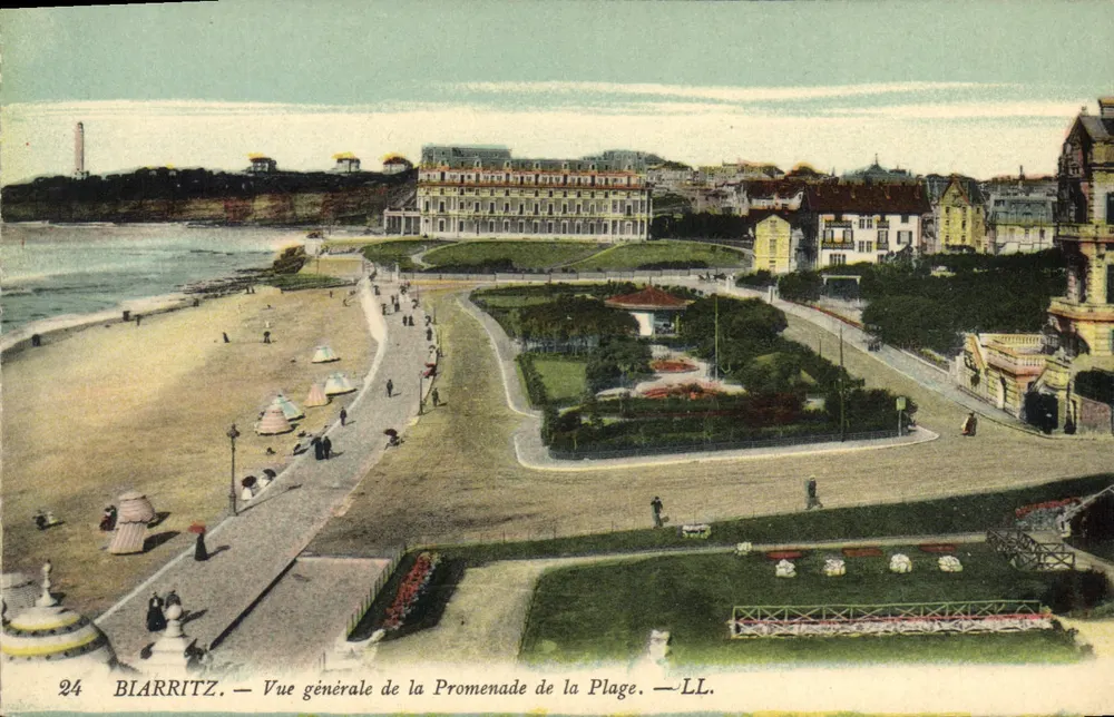 Biarritz — Allgemeiner Blick auf die Promenade der Strandpromenade — LL, n°24 - Vorderseite