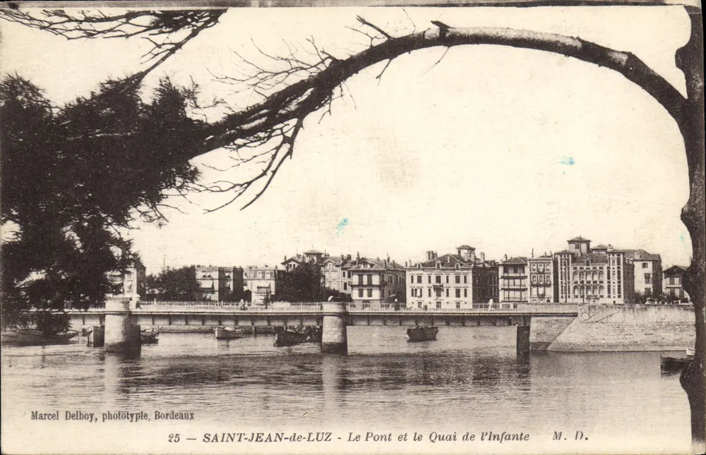 SAINT-JEAN-de-LUZ — Die Brücke und der Kai der Infantin — Marcel Delbroy, phototype, Bordeaux - Vorderseite
