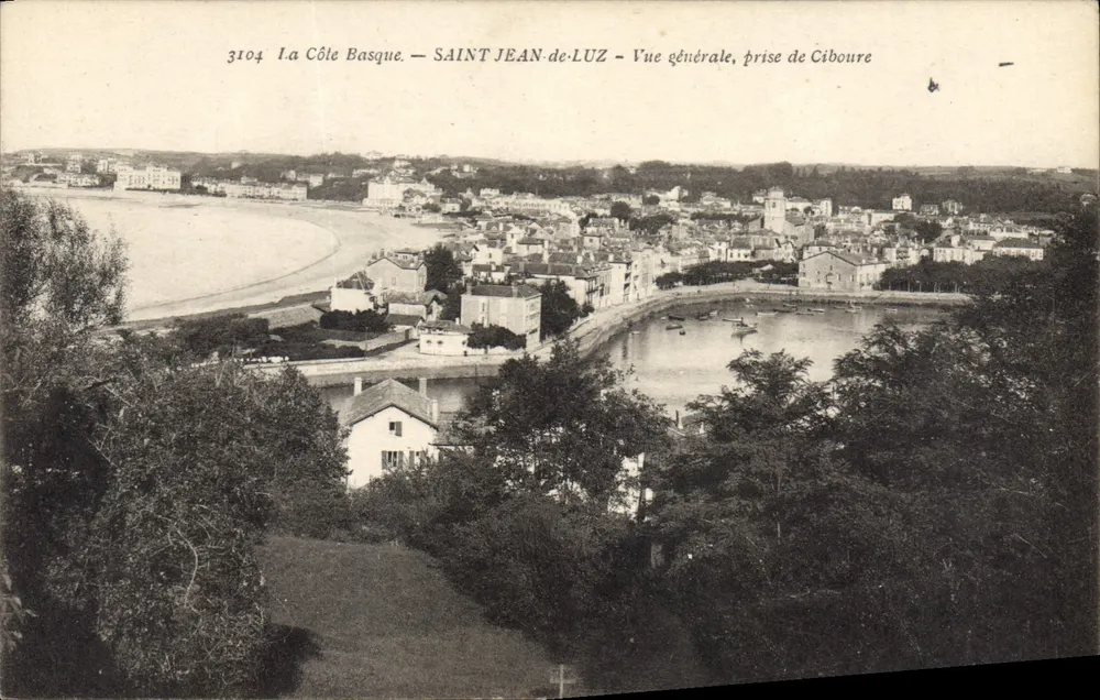 Saint Jean-de-Luz — Allgemeiner Blick, aufgenommen von Ciboure — La Côte Basque - Vorderseite