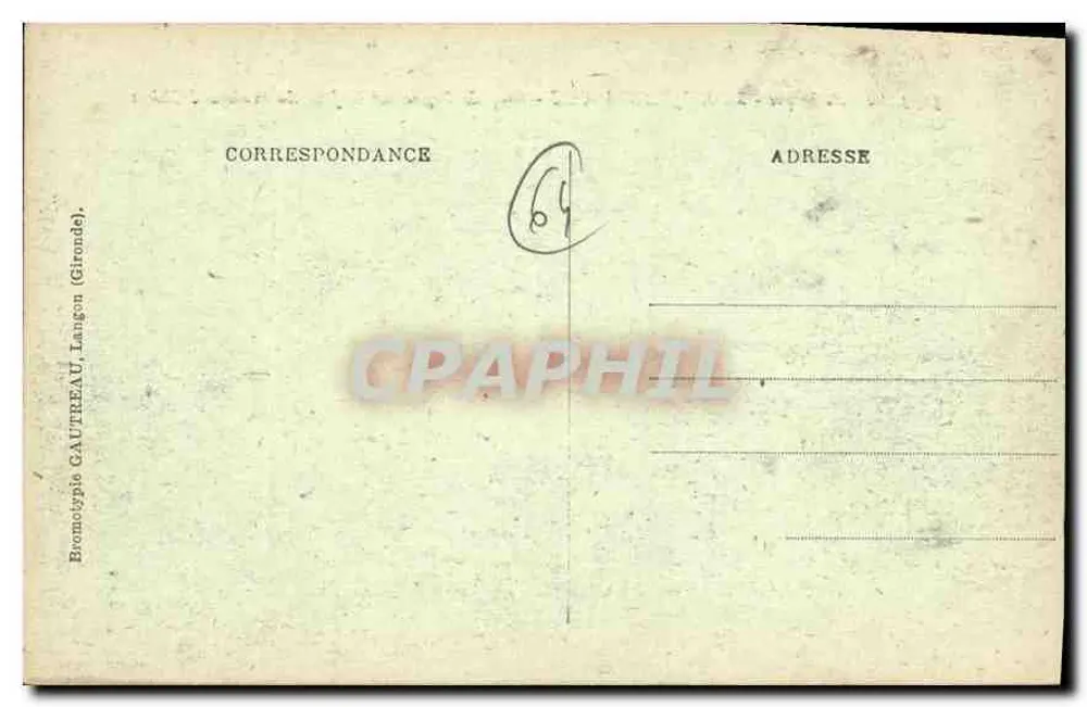 Saint-Jean-de-Luz — Welle am Kai des Boulevard Thiers — Verlag Bromolyphé Gautreau, n° 3154 - Rückseite
