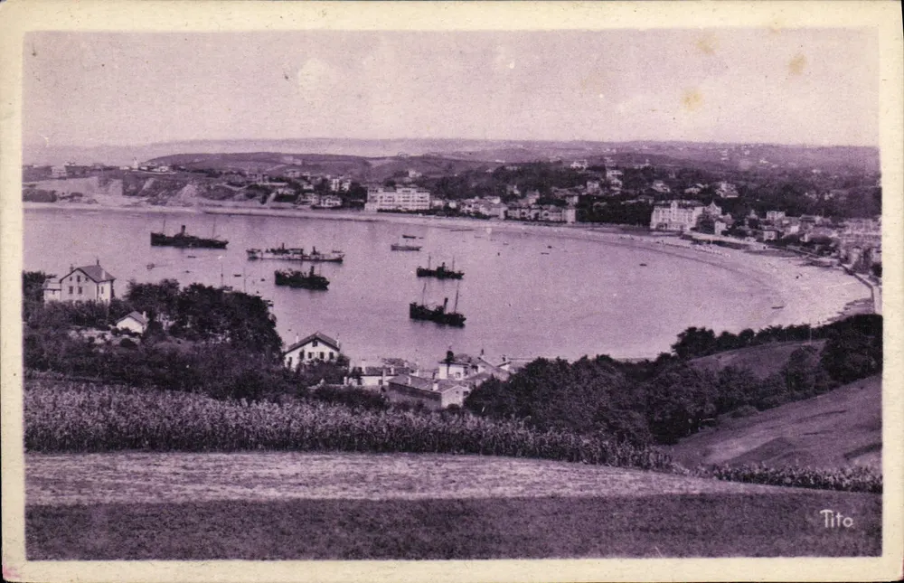 Saint-Jean-de-Luz (Côte Basque) — Allgemeiner Blick auf die Bucht, aufgenommen von Ciboure — Tito - Vorderseite
