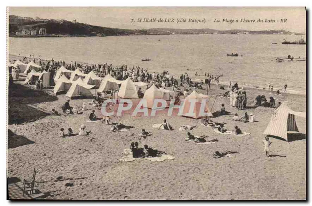 Saint-Jean-de-Luz (côte Basque) — La Plage à l'heure du bain — Bloc Frères, Bordeaux - Vorderseite