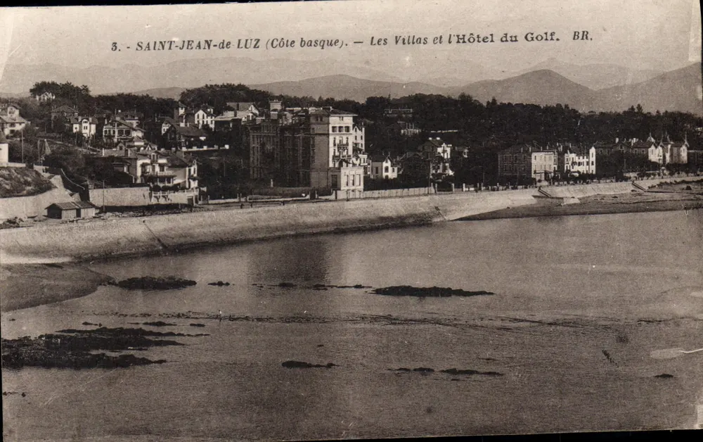 Saint-Jean-de-Luz (Côte basque) — Die Villen und das Hotel du Golf. BR. - Vorderseite