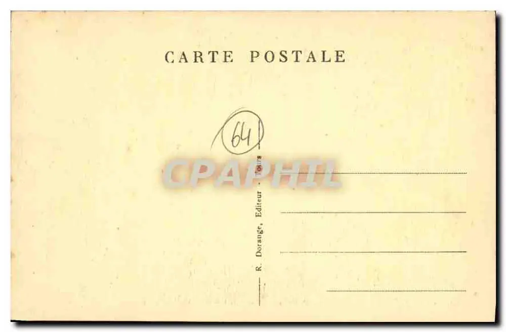 St-Jean-de-Luz (B.P.) — Der Kirchturm — R. Dorange, Verlag, Nr. 64 - Rückseite