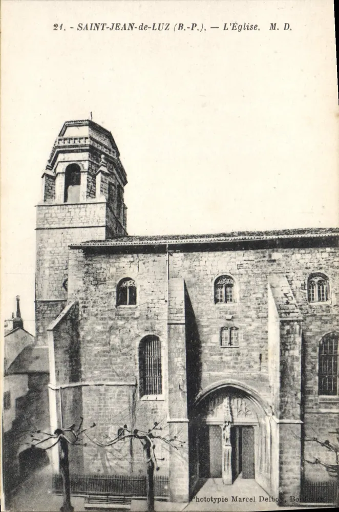 Saint-Jean-de-Luz (B.P.) — A Igreja — Fototipia Marcel Delboy, Bordeaux - Frente