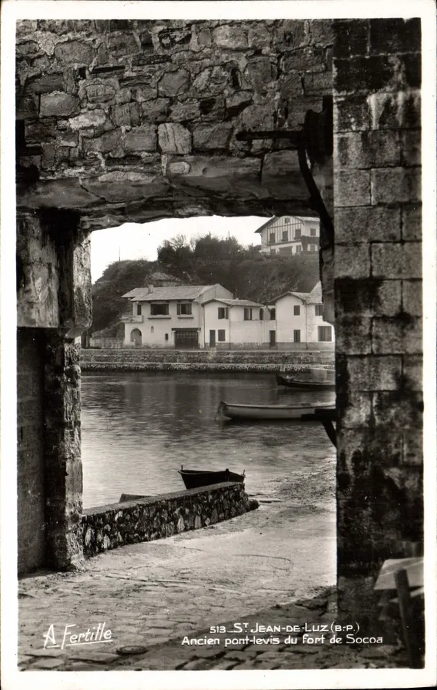 Alter Zugbrückentor des Forts Soccoa — Saint-Jean-de-Luz — A. Fertille, Nr. 513 - Vorderseite