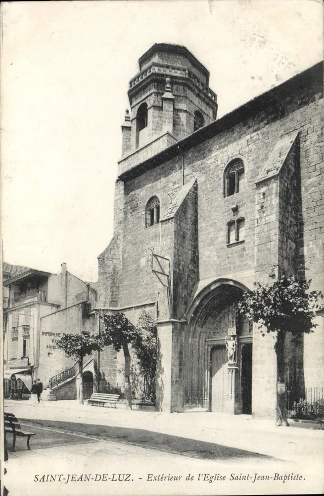 Saint-Jean-de-Luz - Äußere des Kirchengebäudes Saint-Jean-Baptiste — Druckerei Regardon, Saint-Jean-de-Luz - Vorderseite