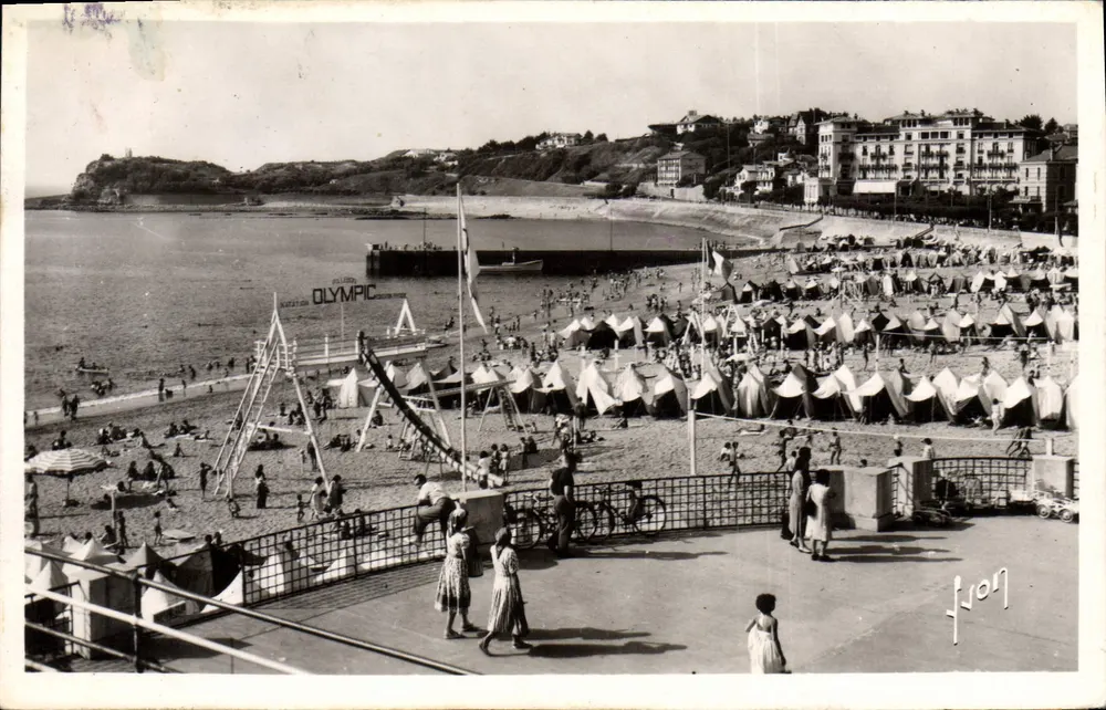 Strand von St-Jean-de-Luz — Ansicht vom Strand und Hafen — Editions d'Art Interd. Paris - Vorderseite