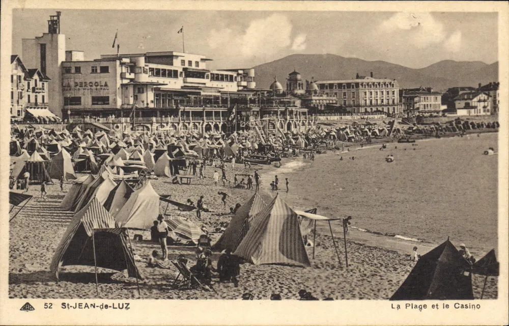 St-Jean-de-Luz — Die Strandpromenade und das Casino — Photoméca Straßburg - Vorderseite
