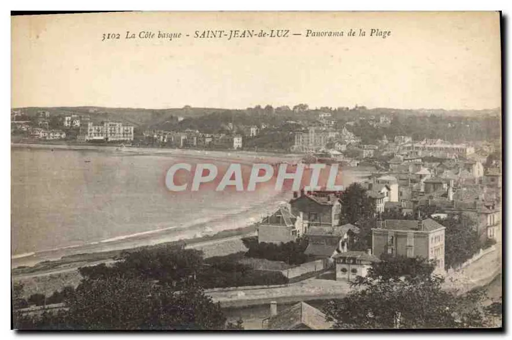 Saint-Jean-de-Luz — Panorama de la Plage — Bromotype G. Langon (Gironde) - Recto