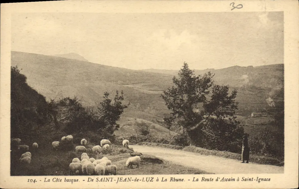 Die Basque-Küste - Von SAINT-JEAN-de-LUZ bis La Rbune - Die Straße von Ascain nach Saint-Ignace - Vorderseite