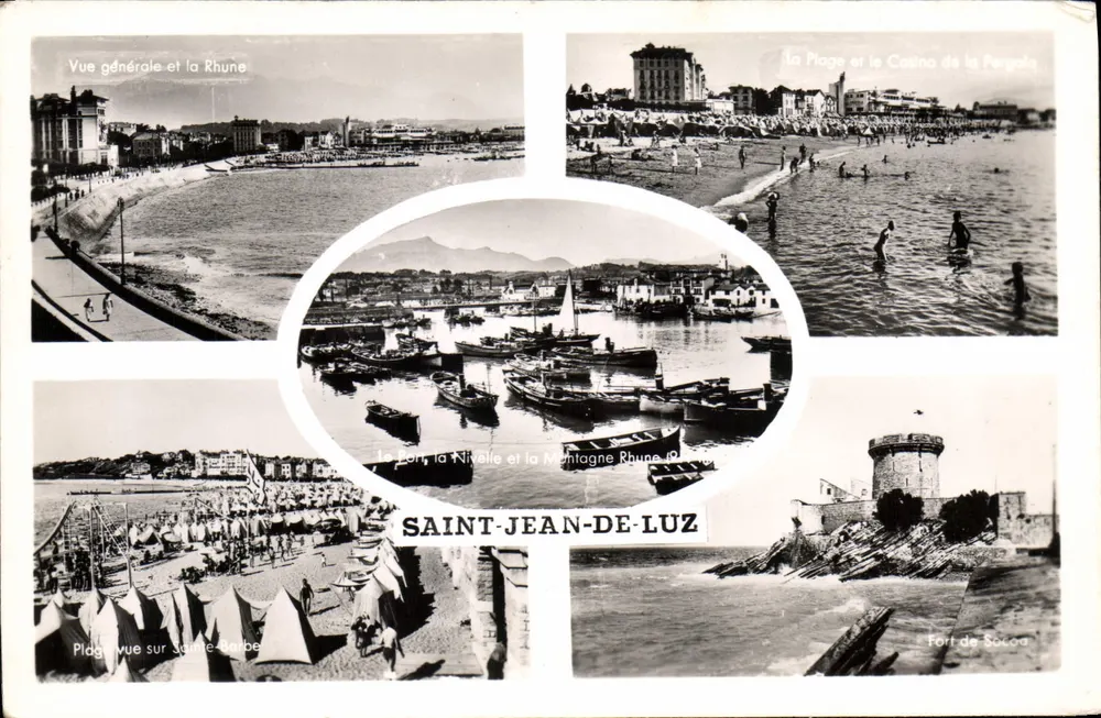 Saint-Jean-de-Luz — Allgemeiner Blick, Strand, Hafen, Casino und Festung — Editions Gaby, Nantes - Vorderseite