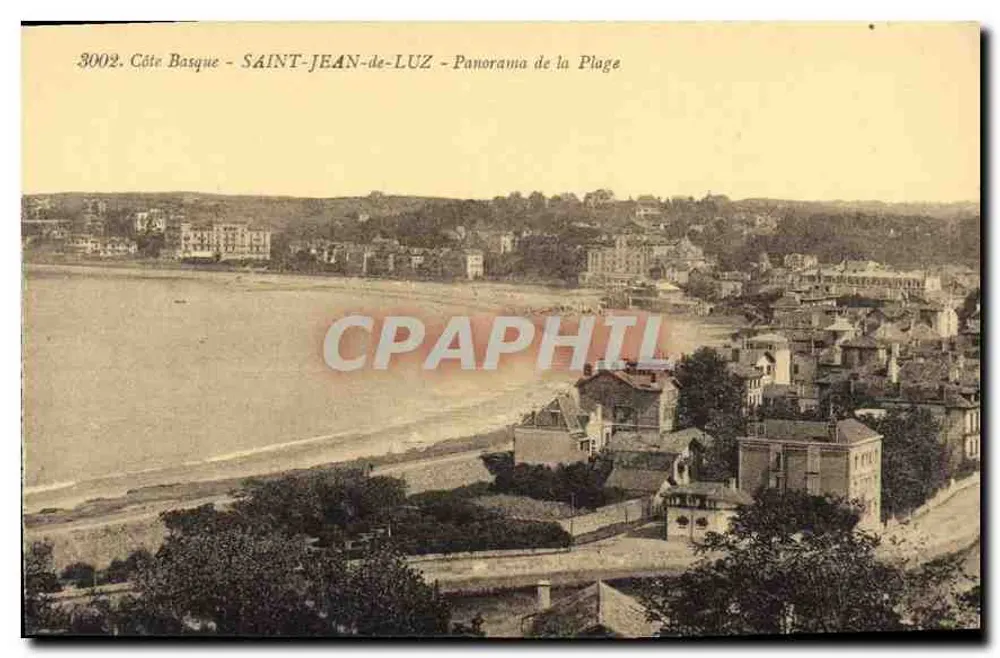 Saint-Jean-de-Luz - Panorama della Spiaggia - Costa Basca - Editore: Bromatypie Gautreau (Gironda) - Recto