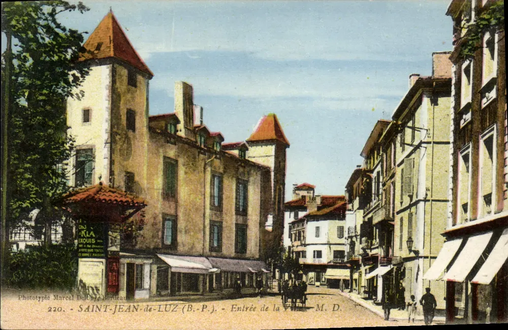 SAINT-JEAN-de-LUZ (B.P.J.) — Eingang in die Stadt — Phototypie Marcel Dubois, Bordeaux, n°220 - Vorderseite