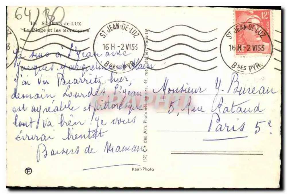 Saint-Jean-de-Luz — Die Strände und die Berge — C.A.P. (n°52) - Rückseite