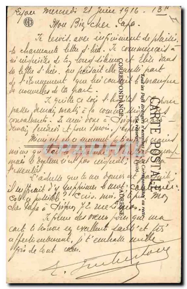 LYON - A Praça Carnot - L. E. - n°7 - Verso