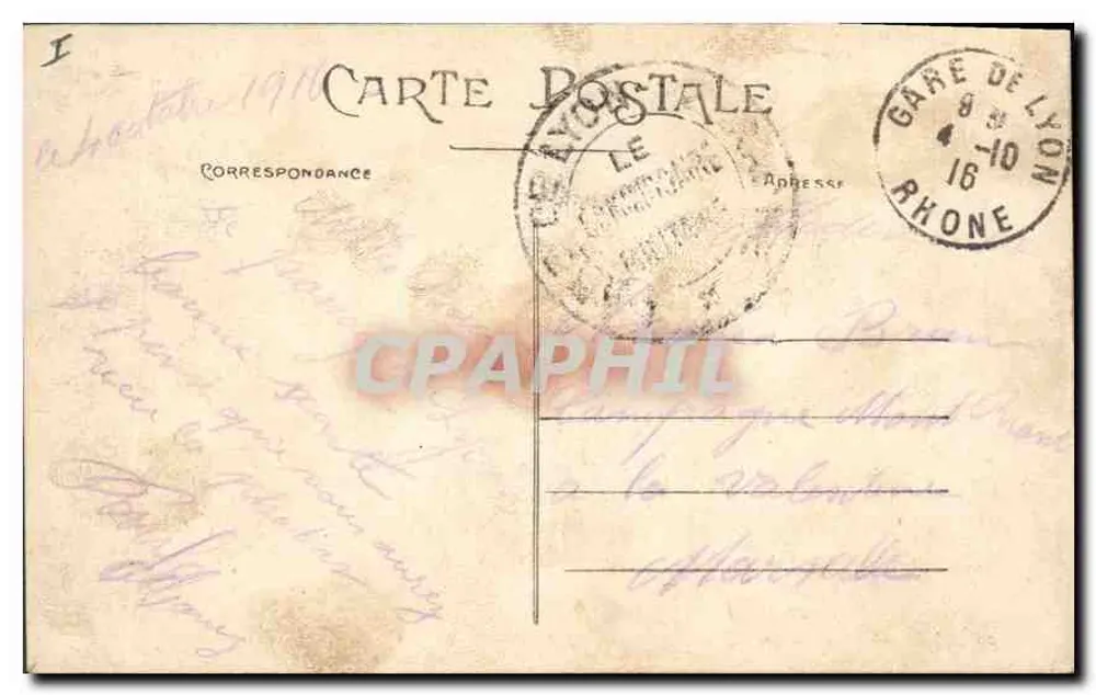 LYON — Place Carnot — Monument da República — E. R. - Verso
