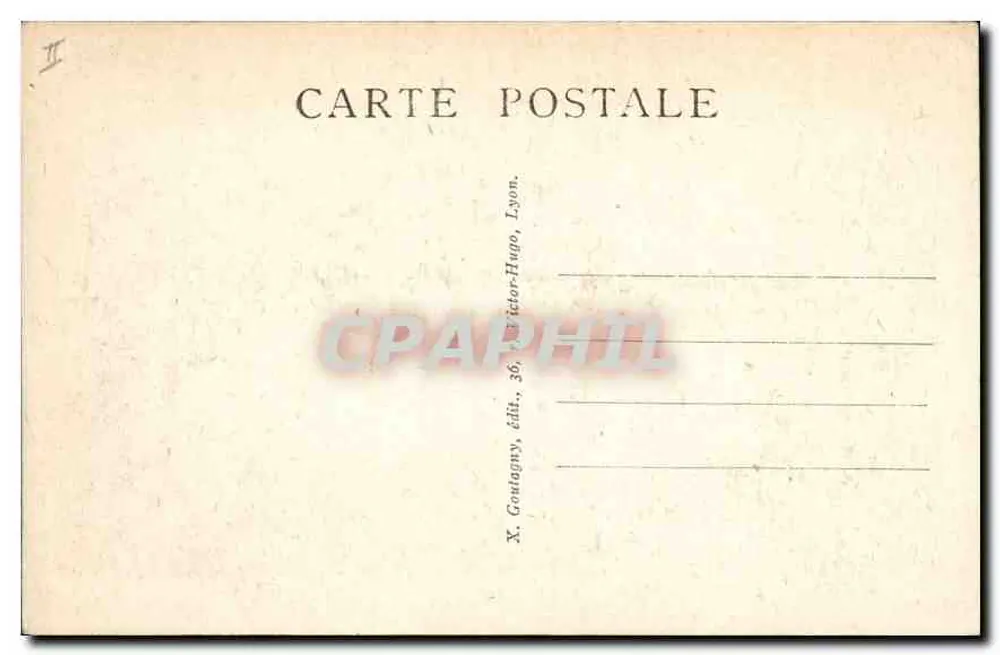 Lyon — Conflito do Rio Rhône e da Saône — editor X. Coutagny, Lyon - Verso