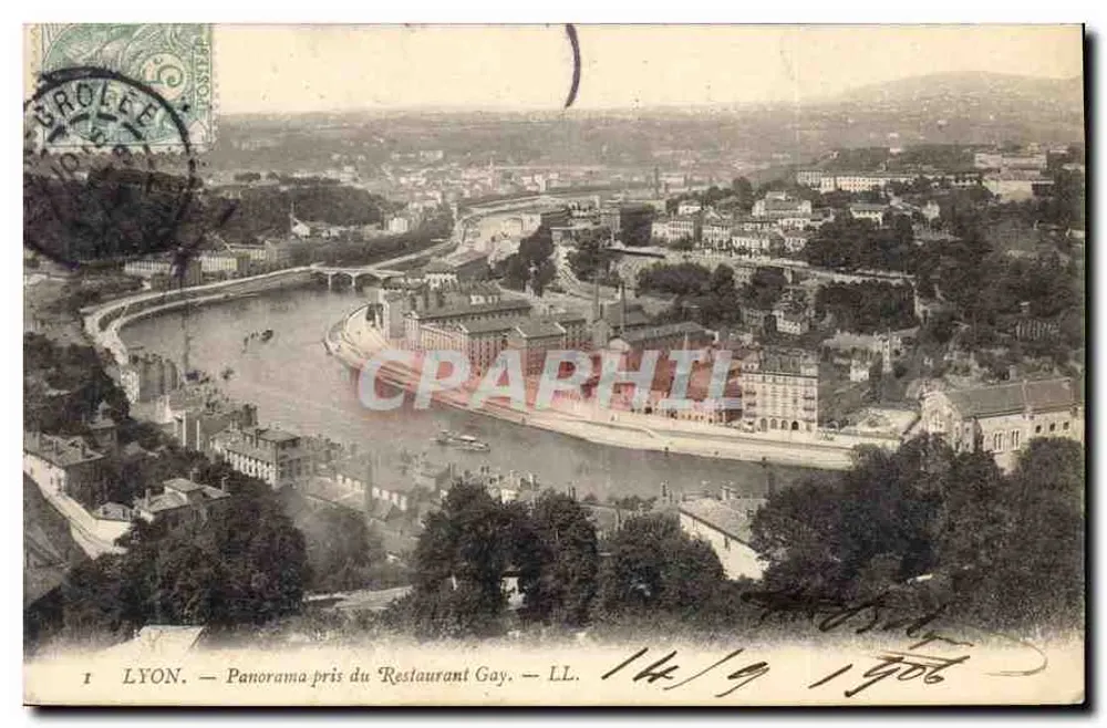 LYON — Panorama tirado do Restaurant Gay — LL. - Frente
