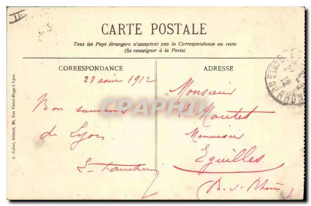 LYON - Place de la République und Rue du Président-Carnot — Verlag A. C., n° 36 - Rückseite