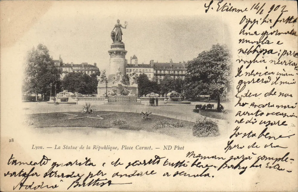 Lyon — A Estátua da República, Praça Carnot — ND Pbot - Frente