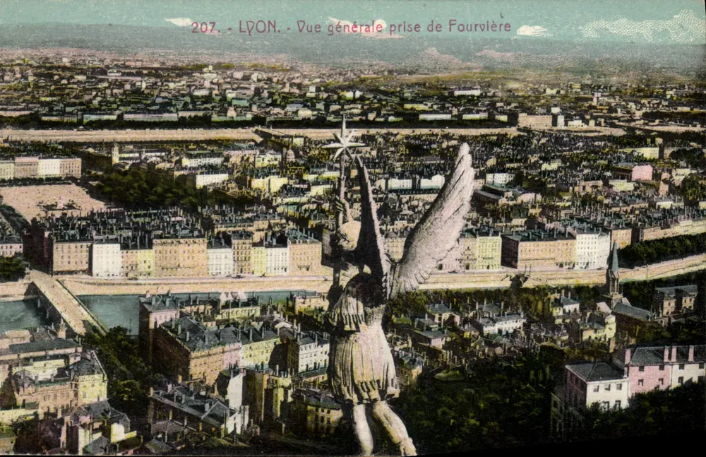 Lyon — Vista geral tirada de Fourvière — Carte postale n°207 - Frente