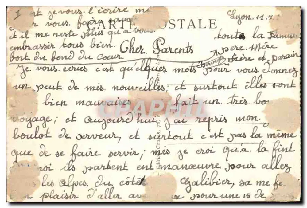 LYON — Vista geral — Edições C. P. M. (n° 207) - Verso