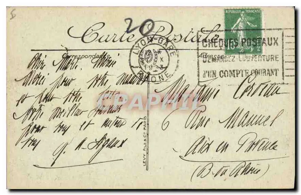 LYON — Die Saône — Allgemeiner Blick auf Vaise und Serin — LL. — N° 840 - Rückseite