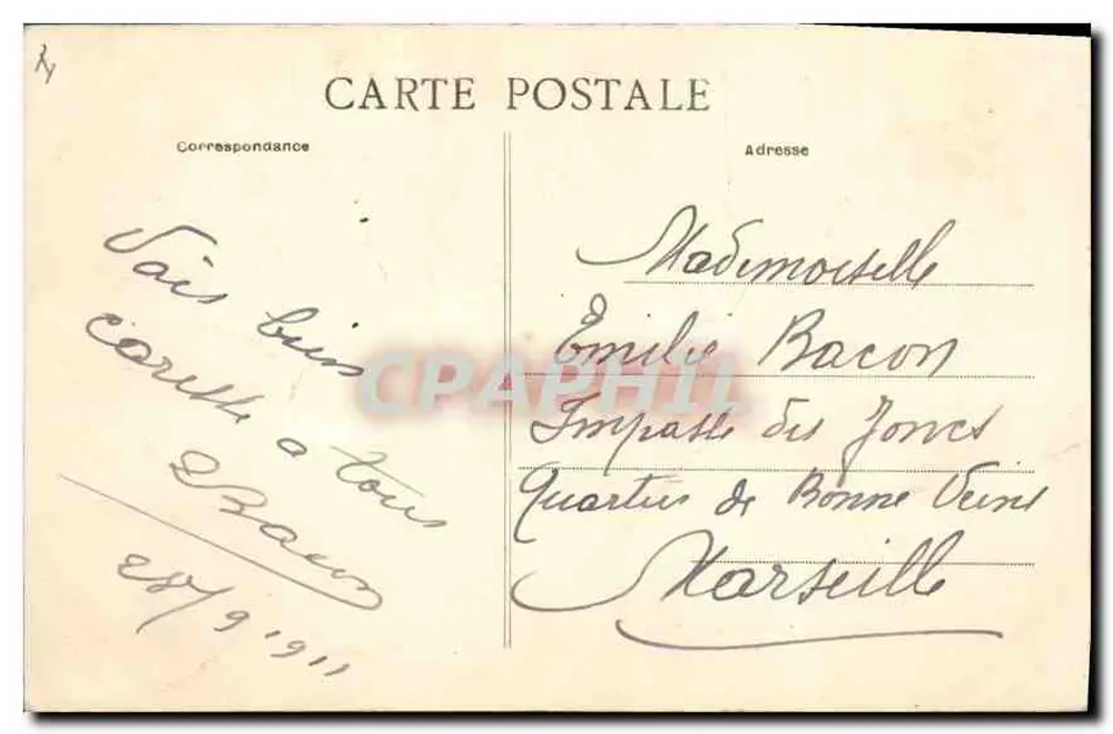 LYON — Blick über die Saône — Les Charteaux, Vaise und der Mont d'Or — E. R. — n° 107 - Rückseite