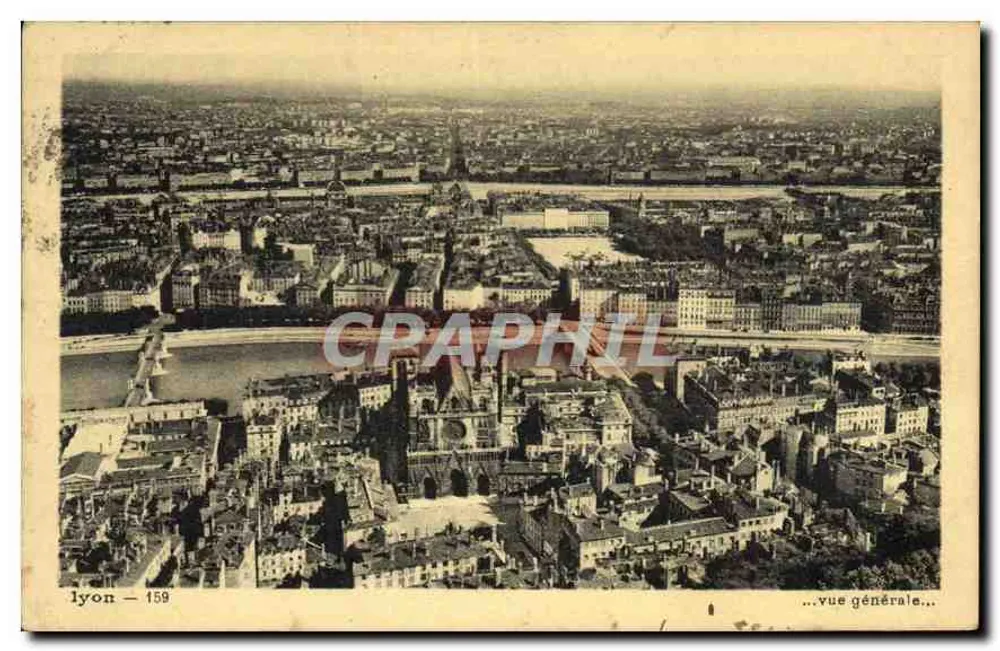Lyon — vista geral — Edições J. Célarde, Lyon, n° 159 - Frente