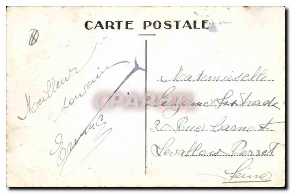 LYON — Praça da República — L. A. — A Carta Postal Artística - Verso