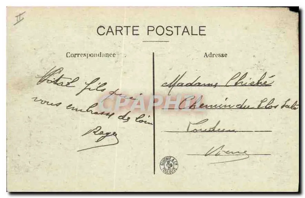 LYON — Das Justizpalast und der Fourvières-Hügel — L. B. - Rückseite