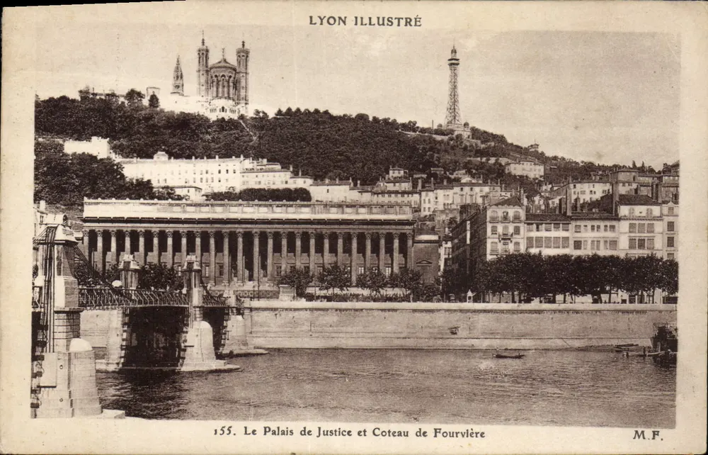 Lyon — Palast der Gerechtigkeit und Fourvière-Hügel — Lyon Illustré n°155 - Vorderseite