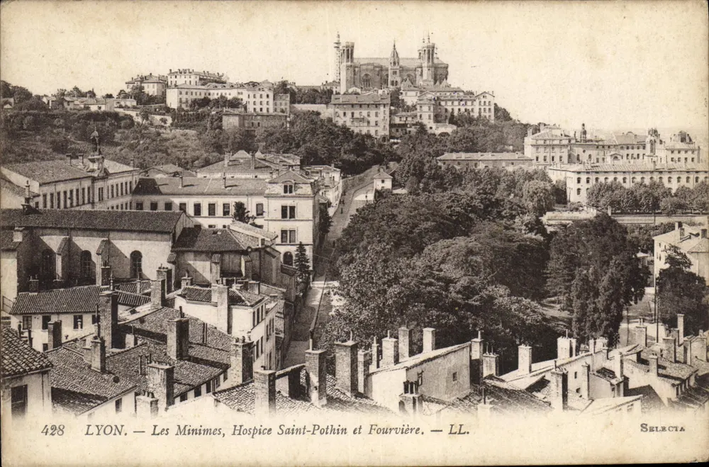 LYON — Les Minimes, Hospice Saint-Pothin und Fourvière — Selecta, Nr. 428 - Vorderseite